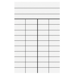 Lot de 1000 fiches de prêt à 4 colonnes - L7,5xH12,5cm