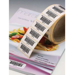 Lot de 1000 étiquettes pour code-barres en rouleau de l.5 x h.1,5 cm