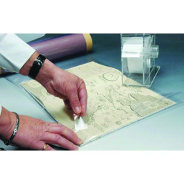 Boîte de 500 pavés adhésifs PVC transparent - 3 x 5 cm