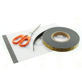 Ruban auto-adhésif magnétique fixable sur toute surfarce métallique - 10 mètres