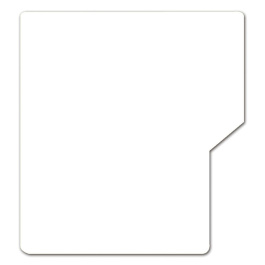 Lot de 10 intercalaires de rayonnage avec onglet transparent ép.3mm -L28xH32,5cm
