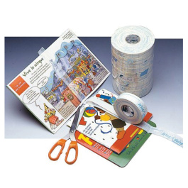 Rouleau de papier adhésif non tissé transparent de 50m - l.3 cm - ep.100 microns