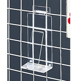 Support livres plexiglas transparent pour treillis à maille 5x5 cm