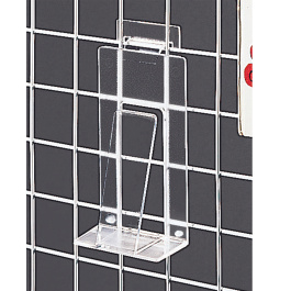 Support livres plexiglas transparent pour treillis à maille 5x5 cm