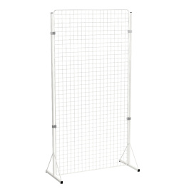 Panneau treillis fixe métal époxy sur pieds  l.105 x pr.50 x h.205 cm