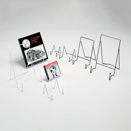 Chevalet en fil d'acier époxy blanc -l.19 x pr.7,5 x h.31 cm