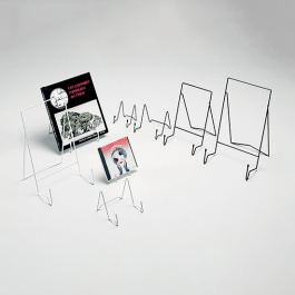 Chevalet en fil d'acier époxy blanc -l.19 x pr.7,5 x h.31 cm