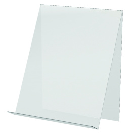 Présentoir simple-face A4 polyester transparent - L20xP27xH26 cm