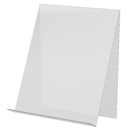 Présentoir simple-face A4 polyester transparent - L20xP27xH26 cm