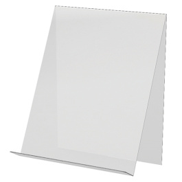 Présentoir simple-face A4 polyester transparent - L20xP27xH26 cm