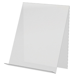 Présentoir simple-face A4 polyester transparent - L20xP27xH26 cm
