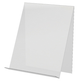 Présentoir simple-face A4 polyester transparent - L20xP27xH26 cm