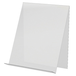 Présentoir simple-face A4 polyester transparent - L20xP27xH26 cm