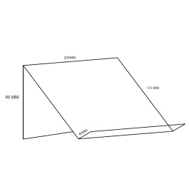 Présentoir simple-face A5 polyester transparent - L20xP11xH9 cm