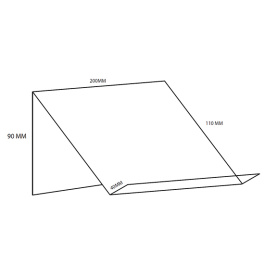 Présentoir simple-face A5 polyester transparent - L20xP11xH9 cm
