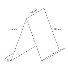 Présentoir double-face A4 polyester transparent - L14xP18xH18 cm