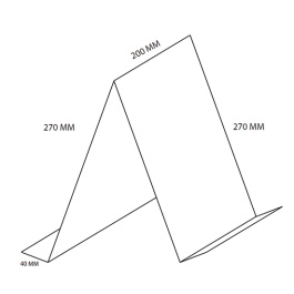 Présentoir double-face A4 polyester transparent - L14xP18xH18 cm