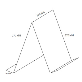 Présentoir double-face A4 polyester transparent - L14xP18xH18 cm