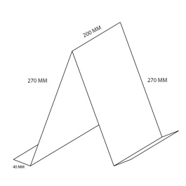 Présentoir double-face A4 polyester transparent - L14xP18xH18 cm
