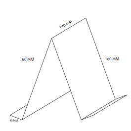 Présentoir double-face A5 polyester transparent - L29xP39xH39 cm