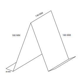 Présentoir double-face A5 polyester transparent - L29xP39xH39 cm