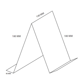 Présentoir double-face A5 polyester transparent - L29xP39xH39 cm