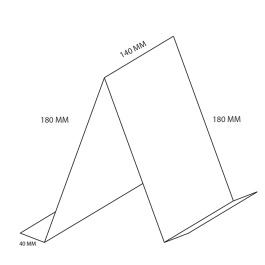 Présentoir double-face A5 polyester transparent - L29xP39xH39 cm