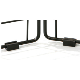 Lot de 2 patins d'appui pour grille d'exposition - D8 cm - noir