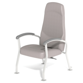 Fauteuil KOSI avec dossier inclinable assise fixe sur patins.