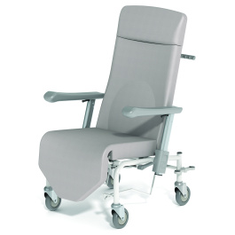 Fauteuil KLUB, RJ manuel frein arrière couplé roues D125 cm double galet- H121cm