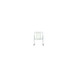 Tableau pivotant blanc pour feutre piètement époxy - L139xP60xH200 cm - Gris alu RAL 9006