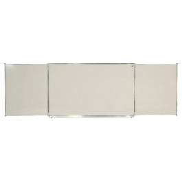 Tableau triptyque 1 face intérieur blanc pour feutre 1 face extérieur vert pour craie - L200xH120 cm