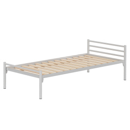 Lit ZEBRA sommier à lattes rigides piètement époxy - 90x200 cm - Stock