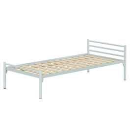 Lit ZEBRA sommier à lattes rigides piètement époxy - 90x200 cm - Stock