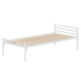 Lit ZEBRA sommier à lattes rigides piètement époxy - 90x200 cm - Stock