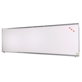 Piste graphique murale en email blanc - 200x 60 cm