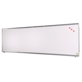 Piste graphique murale en email blanc - 200x 60 cm