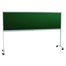 Piste graphique mobile vert pour craie piètement époxy - L200xH120 cm - Gris RAL 9006