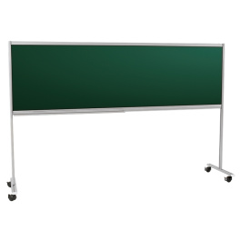 Piste graphique mobile vert pour craie piètement époxy - L200xH120 cm - Gris RAL 9006