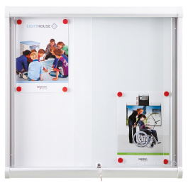 Vitrine d'intérieur LEADER portes battantes surface tôle