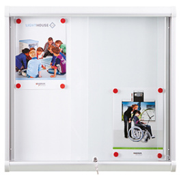 Vitrine d'intérieur LEADER portes battantes surface tôle