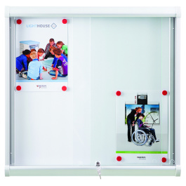 Vitrine d'intérieur LEADER portes battantes surface tôle