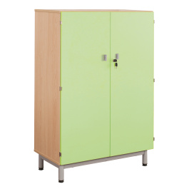 Armoire PICCOLO 2 portes mélaminé piètement époxy - L90xP45xH140 cm