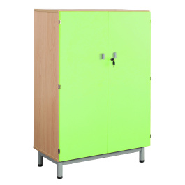 Armoire PICCOLO 2 portes mélaminé piètement époxy - L90xP45xH140 cm