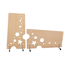 Claustra ÉTOILE pour espaces enfants coloris hêtre miel - L134xP71xH138 cm