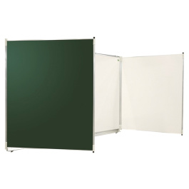 Tableau triptyque blanc et vert pour feutre / craie 200x100 cm