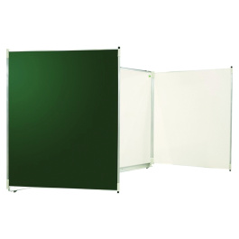 Tableau triptyque blanc et vert pour feutre / craie 200x100 cm