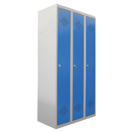 Vestiaires monobloc pour industries salissantes (porte bleue)
