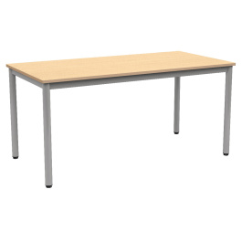 Table CARELIE plateau stratifié chant bois - 160x80 cm - T1 à T6 Stock