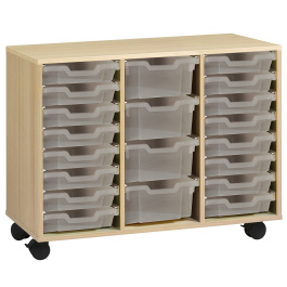 Meuble PICCOLO 20 bacs transparents - L104,5xP45xH95 cm